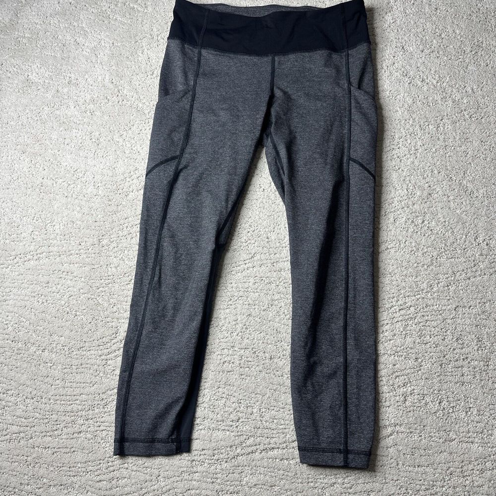 Women's Lululemon 8 Speed Up‎ Right Weathered Grey Athletic Leggings Pockets